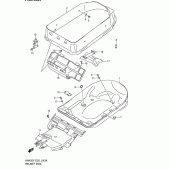 Схема вузла: Багажник для шолома (Model k1/k2) для Suzuki AN400 Burgman (EU analogue of SkyWave)
