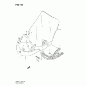 Схема узла: Ветровое стекло (An650l1 e19) для Suzuki AN650 Burgman (EU analogue of SkyWave)