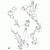 Схема узла: Кронштейн передней вилки (Dr-z400ey/ek1/ek2/k3/ek3/ek4 e24) для Suzuki DR-Z400 DR-Z400E