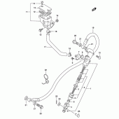 Схема узла: Задний тормозной цилиндр (Model k3) для Suzuki GS500