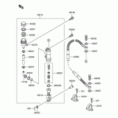 Схема вузла: Задній гальмівний циліндр для Suzuki RM100