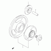 Схема узла: Привод стартера для Suzuki GSX750 Katana