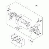 Схема узла: Задний тормозной суппорт (Gsf650k5/uk5/sk5/suk5/k6/uk6/sk6/suk6) для Suzuki GSF650 Bandit S