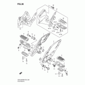 Схема узла: Подножки для Suzuki GSX1300 Hayabusa