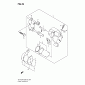 Схема вузла: Передній гальмівний супорт (Dr-z125l) для Suzuki DR-Z125L DR-Z125L