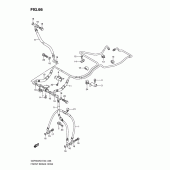 Схема вузла: Передній гальмівний шланг (Gsf650ak9/sak9/uak9/suak9/al0/sal0/ual0/sual0) для Suzuki GSF650 Bandit S