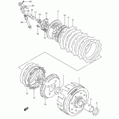 Схема узла: Сцепление (Model m/n/p) для Suzuki DR650 DR650RSE