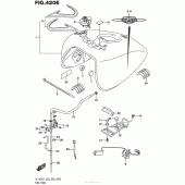 Схема узла: Топливный бак (Vl1500Tl7 E03) для Suzuki VL1500 Boulevard C90T B.O.S.S