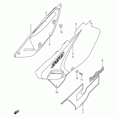 Схема вузла: Бічні панелі (Model w/x) для Suzuki DR650 DR650SE