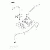 Схема узла: Система вентиляции бака (P33) для Suzuki GS500