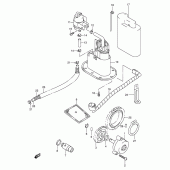 Схема узла: Масляный насос & Топливный насос (Model x/y/k1/k2) для Suzuki TL1000