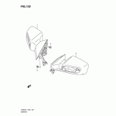 Схема узла: Зеркало заднего вида (An650al1 e51) для Suzuki AN650 Burgman (EU analogue of SkyWave)