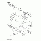 Схема вузла: Копірний вал & Вилки & Вал перемикання для Suzuki GSF1250 Bandit