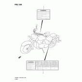 Схема вузла: Інформаційні наклейки (Vl800cl1 e28) для Suzuki VL800 Boulevard C50T