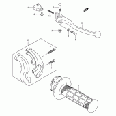 Схема вузла: Права ручка керма для Suzuki DR-Z400 DR-Z400S