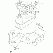 Схема вузла: Паливний бак (Model x/y) для Suzuki AN400 Burgman (EU analogue of SkyWave)