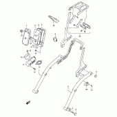 Схема вузла: Задній кронштейн (Model t/v) Suzuki VS800 Intruder 800