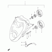 Схема вузла: Фара для Suzuki GSX1300 Hayabusa
