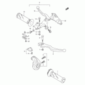 Схема вузла: Ручки керма для Suzuki XF650 Freewind