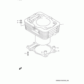 Схема узла: Цилиндр для Suzuki DR350