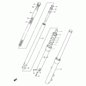 Схема вузла: Передня вилка для Suzuki LS650 Savage