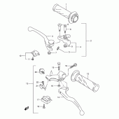 Схема вузла: Ручки керма для Suzuki TL1000