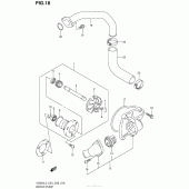 Схема узла: Водяной насос для Suzuki VZ800 Boulevard M50