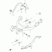 Схема вузла: Підставка для Suzuki GSX600 Katana