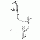 Схема вузла: Передній гальмівний шланг Suzuki DR650 DR650R