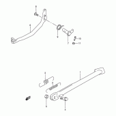 Схема узла: Подножка & Задний тормоз для Suzuki DR800