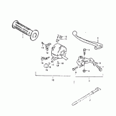 Схема узла: Левый пульт управления рулевой для Suzuki TS125