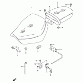 Схема вузла: Сидіння для Suzuki GZ125 Marauder