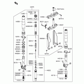 Схема вузла: Вилка передньої осі для Suzuki RM-Z250