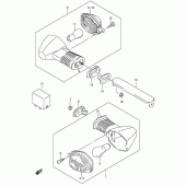 Схема вузла: Поворотники (Sv1000/u1/u2) для Suzuki SV1000