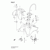 Схема вузла: Паливний бак для Suzuki DR-Z70