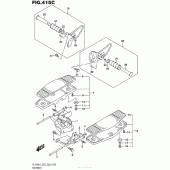 Схема вузла: Підніжки (Vl1500Bl7 E33) для Suzuki VL1500 Boulevard C90T BOSS