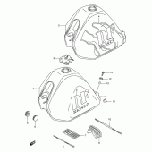 Схема узла: Топливный бак (Model x) для Suzuki DF125
