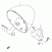 Схема вузла: Кожух фари (Model k5) для Suzuki VL800 Intruder Volusia