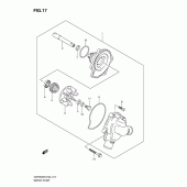 Схема вузла: Водяний насос Suzuki GSF650 Bandit S