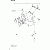 Схема узла: Воздушный фильтр для Suzuki GS500