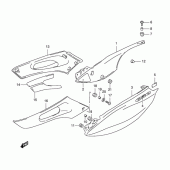Схема вузла: Бічні панелі (Model w) для Suzuki XF650 Freewind