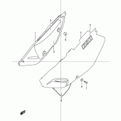 Схема вузла: Бічні панелі (Model k2) для Suzuki DR650 DR650SE