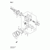 Схема вузла: Колінчастий вал & Поршень для Suzuki AN400 Burgman (EU analogue of SkyWave)