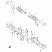 Схема вузла: Підніжки для Suzuki GZ125 Marauder