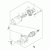 Схема вузла: Електричний стартер для Suzuki GSF650 Bandit S