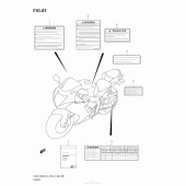 Схема узла: Информационные наклейки (Gsx-R600L3 E03) для Suzuki GSX-R600
