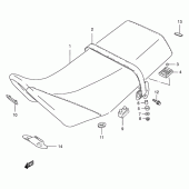 Схема вузла: Сидіння (P9) для Suzuki TS125