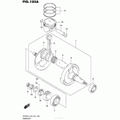 Схема вузла: Колінчастий вал & Поршень для Suzuki DR200 DR200S