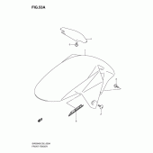 Схема узла: Переднее крыло (Model k9) для Suzuki SV650