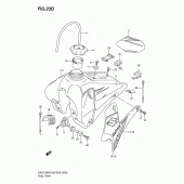 Схема вузла: Паливний бак для Suzuki DR-Z125 DR-Z125